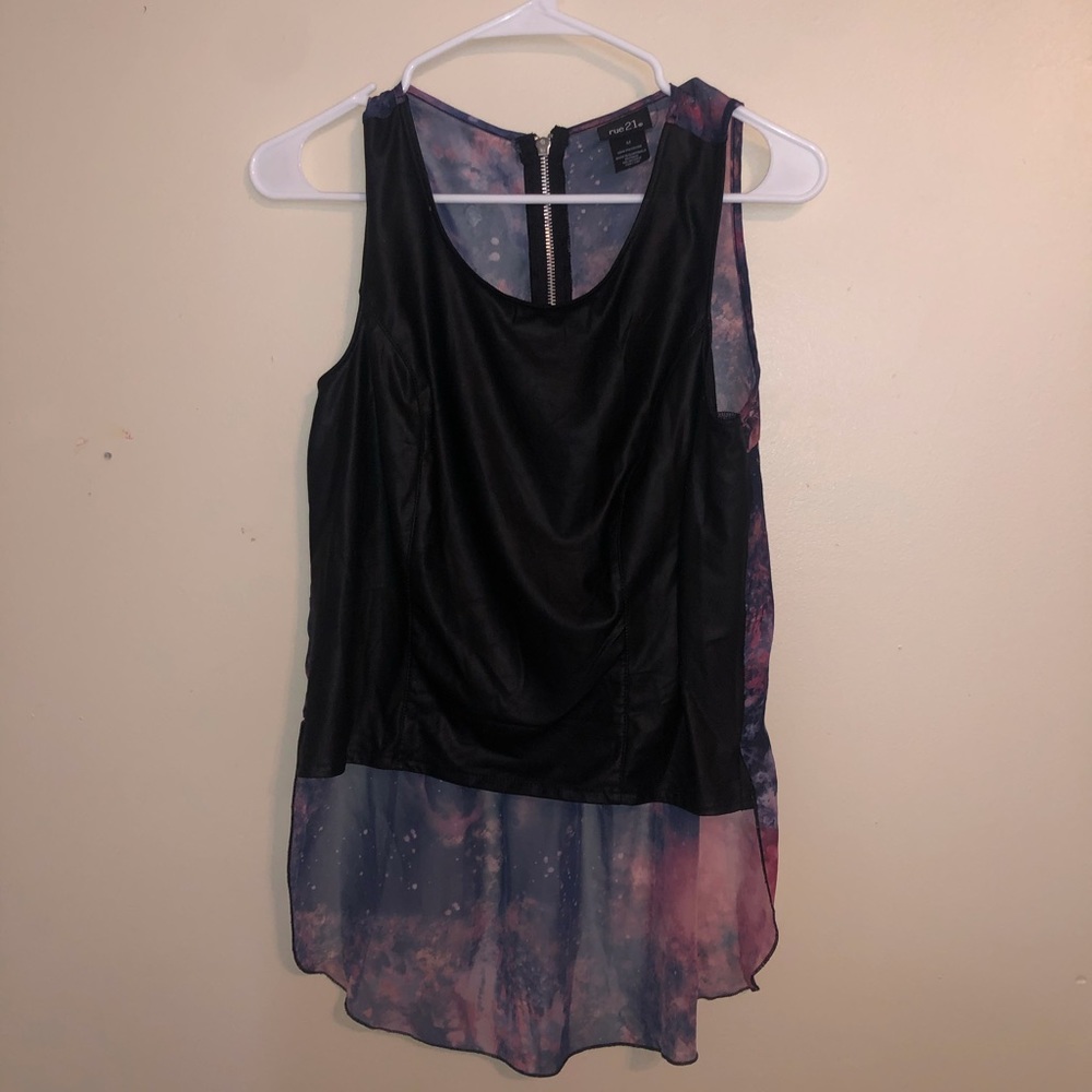 Space Tie Dye High-Low Top